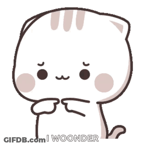 A Cartoon Cat Says I Woonder In A Sticker GIF