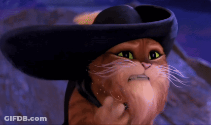 A Cartoon Cat Wearing A Black Hat And A Black Scarf Around Its Neck GIF