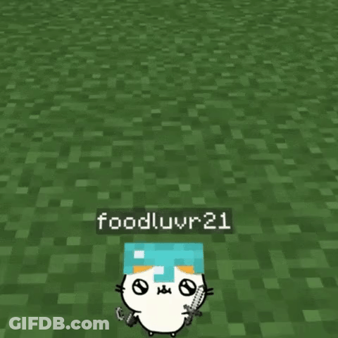 A Cartoon Cat Wearing A Blue Hat And Holding A Sword .. GIF
