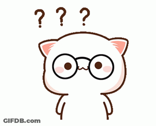 A Cartoon Cat Wearing Glasses Has A Question Mark Above His Head GIF