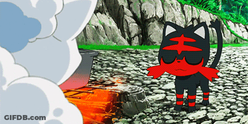 A Cartoon Cat Wearing Sunglasses Is Standing Next To A White Cat GIF