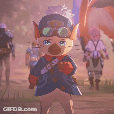 A Cartoon Cat With A Hat And Goggles On GIF