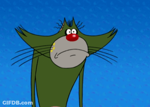 A Cartoon Cat With A Red Nose Is Holding A Piece Of Paper In His Hands GIF