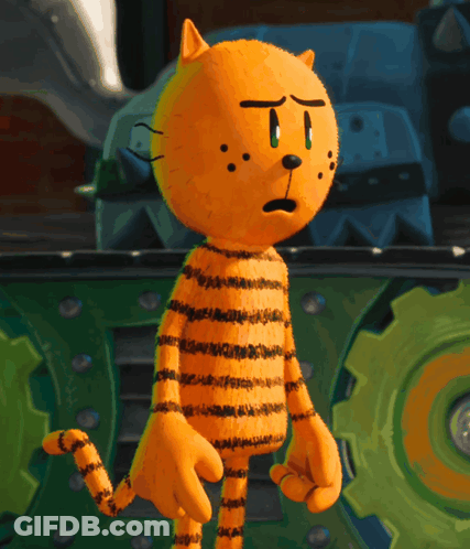 A Cartoon Cat With A Surprised Look On Its Face GIF