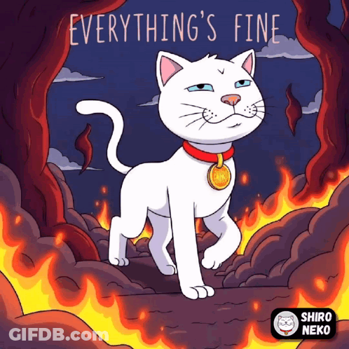 A Cartoon Cat With A Tag That Says Chink GIF