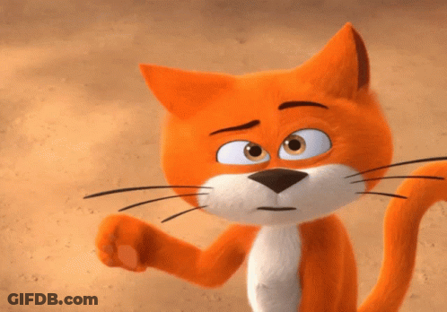 A Cartoon Cat With Its Eyes Closed Looks Sad GIF