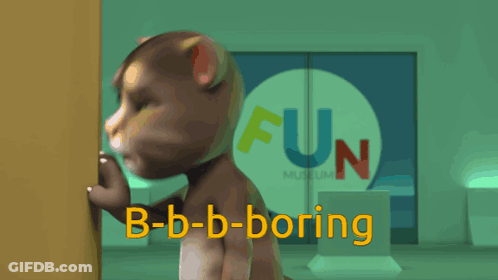 Cartoon Cat Saying Boring GIF