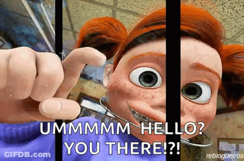 A Cartoon Character Behind Bars With The Words Ummmmm Hello You There On The Bottom GIF