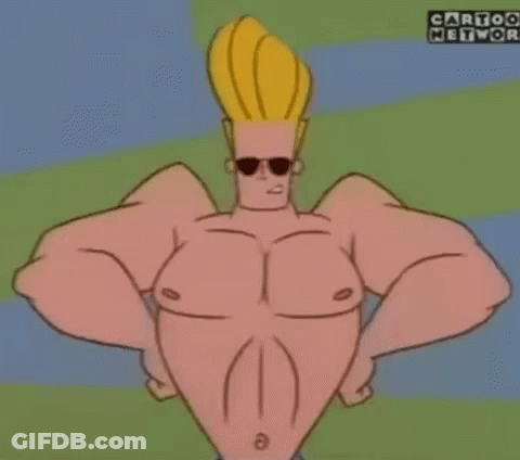 A Cartoon Character From Cartoon Network Is Standing With His Arms Outstretched GIF