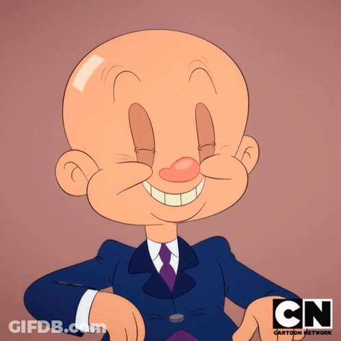 A Cartoon Character From Cn Cartoon Network Is Smiling GIF