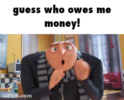 A Cartoon Character From Despicable Me Is Sitting In A Chair And Looking Surprised . GIF