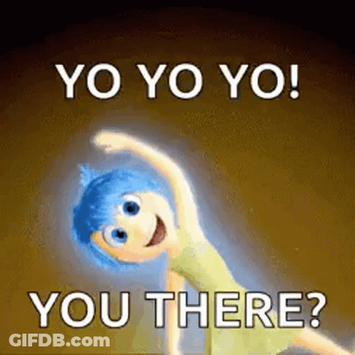 A Cartoon Character From Inside Out Is Dancing And Says `` Yo Yo Yo ! You There ? '' GIF