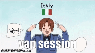 A Cartoon Character From Italy Is Pointing Up With His Fingers And A Speech Bubble . GIF