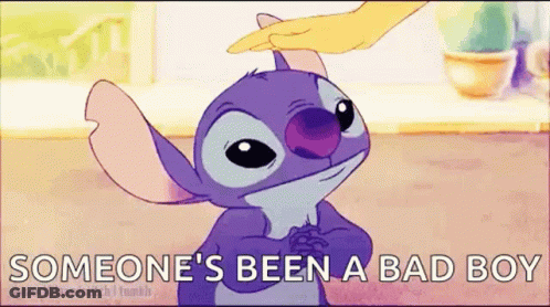 Lilo And Stitch Cartoon Being Pet By Hand GIF