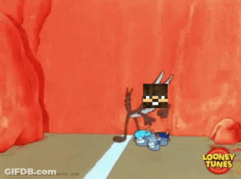 A Cartoon Character From Looney Tunes Is Standing In Front Of A Blue Tunnel GIF