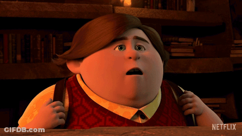 A Cartoon Character From Netflix Is Looking Surprised GIF