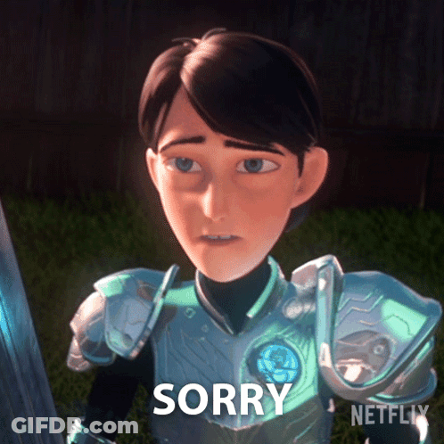 A Cartoon Character From Netflix Says Sorry GIF