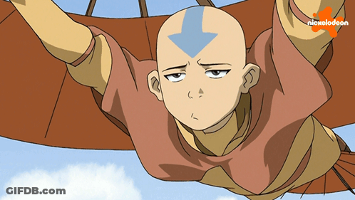 A Cartoon Character From Nickelodeon Is Flying In The Sky GIF