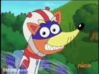 A Cartoon Character From Nickelodeon Is Smiling GIF