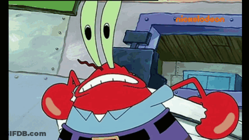 A Cartoon Character From Nickelodeon Is Standing In Front Of A Building GIF