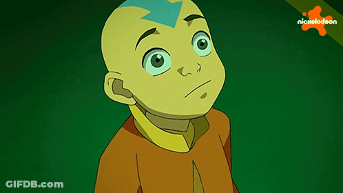 A Cartoon Character From Nickelodeon Looks Up At Something GIF