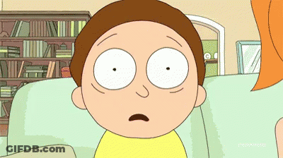 A Cartoon Character From Rick And Morty Is Sitting On A Couch GIF