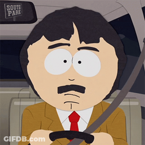 A Cartoon Character From South Park Is Driving GIF