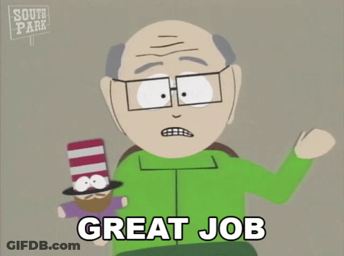 A Cartoon Character From South Park Is Holding A Cat In The Hat GIF