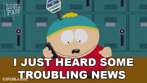 South Park Character Talking On Cell Phone GIF