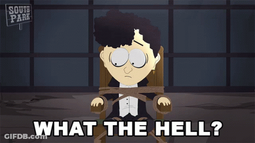 A Cartoon Character From South Park Is Tied Up In A Chair GIF