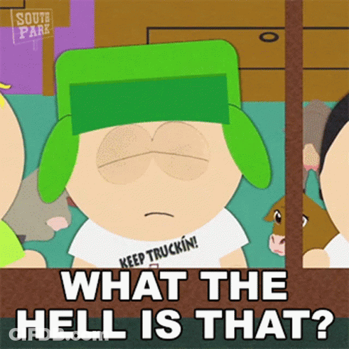 A Cartoon Character From South Park Is Wearing A Keep Truckin T-Shirt GIF