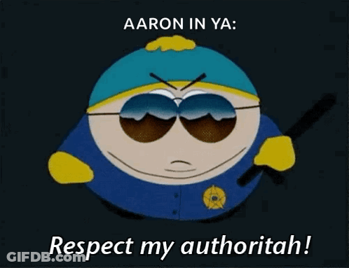 South Park Character Saying Respect My Authority GIF
