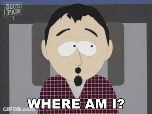 A Cartoon Character From South Park Says Where Am I GIF