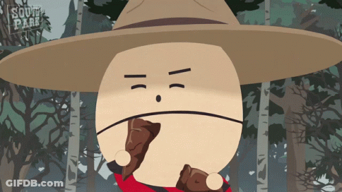 A Cartoon Character From South Park With A Hat On GIF
