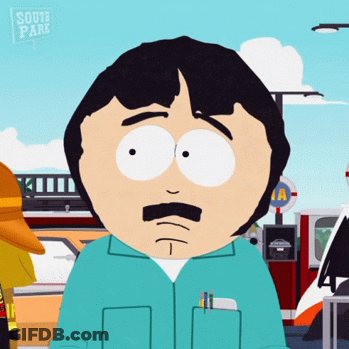 A Cartoon Character From South Park With A Mustache GIF