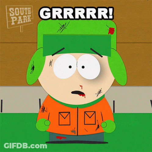A Cartoon Character From South Park With A Sign That Says South Park GIF