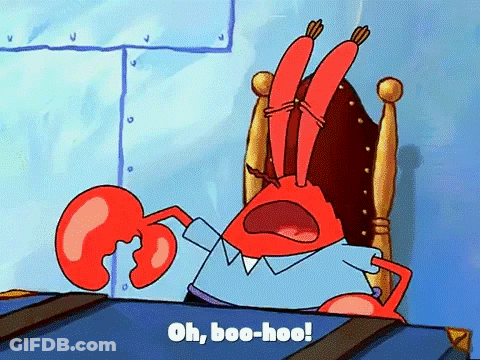 A Cartoon Character From Spongebob Squarepants Is Sitting In A Chair And Yelling . GIF
