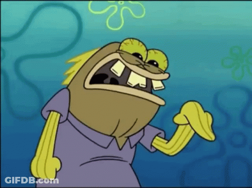 A Cartoon Character From Spongebob Squarepants With A Big Mouth GIF