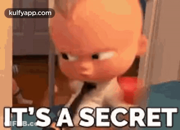 A Cartoon Character From The Boss Baby Says `` It 'S A Secret '' GIF