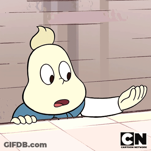 A Cartoon Character From The Cartoon Network Is Standing On A Tiled Floor GIF