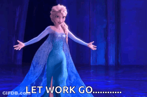 A Cartoon Character From The Movie Frozen Says Let Work Go .. GIF