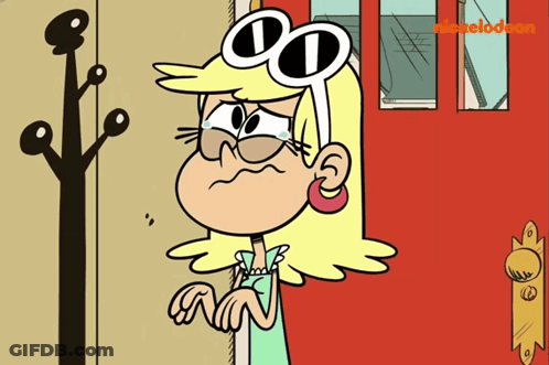 A Cartoon Character From The Nickelodeon Show The Loud House Is Crying GIF