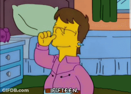 A Cartoon Character From The Simpsons Says Fifteen GIF