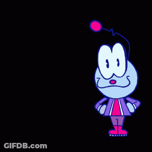 A Cartoon Character Giving A Thumbs Up In Front Of A Sign That Says " Good Game " GIF