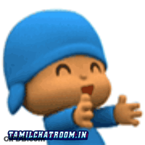 A Cartoon Character Giving A Thumbs Up With Tamilchatroom.in GIF