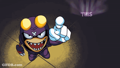 A Cartoon Character Giving A Thumbs Up With The Words This Time Above Him GIF