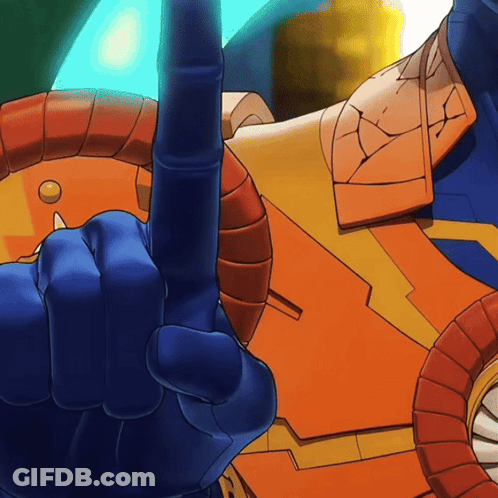 A Cartoon Character Giving The Middle Finger GIF