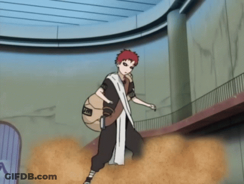 A Cartoon Character Has A Bag On His Back That Says " Naruto " GIF