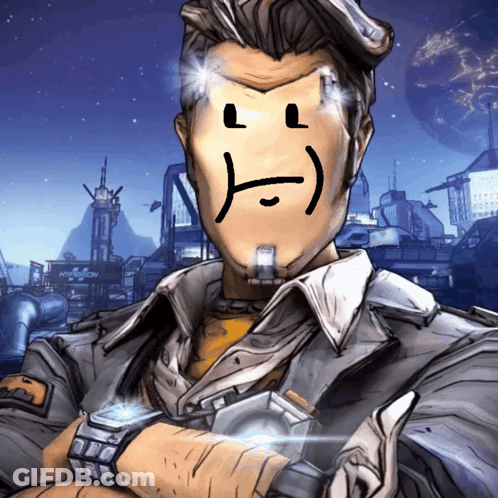 A Cartoon Character Has A Smiley Face Drawn On His Face GIF