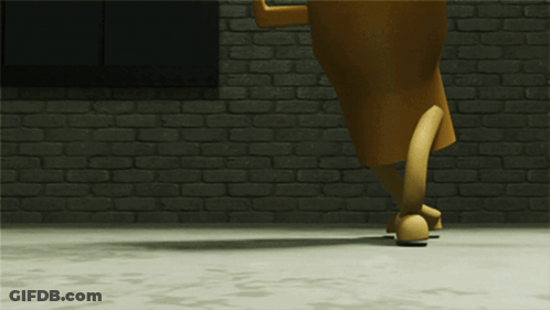 A Cartoon Character Has A Very Long Tail GIF